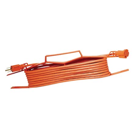Bayco SJTW Extension Cord, 16 AWG, Outdoor, 16/3, 1 Outlets, Orange, Plastic, 16-3P, 150 ft K-150